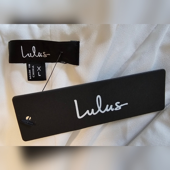 Lulus Pure Hearted White Pearl Square Neck Sleeveless Mini Dress, Size XL - Picture 11 of 11